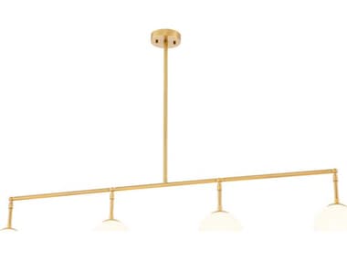 Eichholtz Tara Antique Brass White Glass Chandelier EIC115656UL