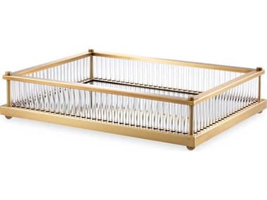 Eichholtz Cora Rectangular Antique Brass Tray EIC115720