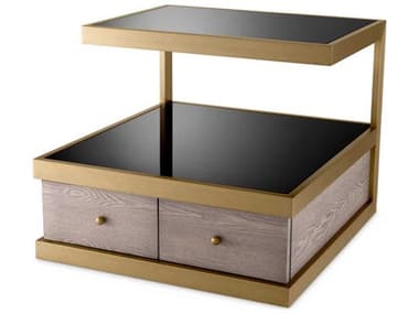 Eichholtz Kuboa Brushed Brass Side Table EIC116406