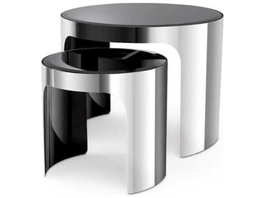 Eichholtz Piemonte Polished Ss Set of 2 Side Table EIC116541