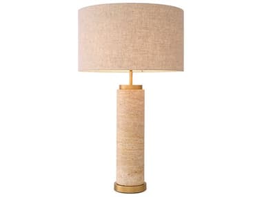 Eichholtz Lxry Travertine Incl Shade Table Lamp EIC116918UL
