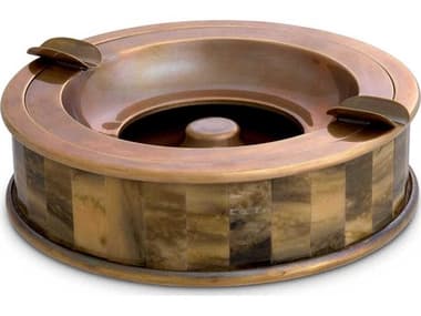 Eichholtz Bonham Vintage Brass Ashtray EIC117018