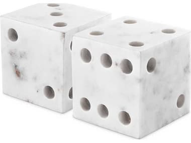 Eichholtz Visa White Marble Desk Accessory Set of 2 EIC117222