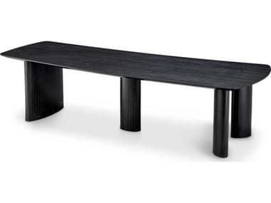 Eichholtz Bergman L Charcoal Grey Oak Veneer Dining Table EIC117346