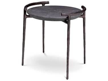 Eichholtz Arca Grey Marble Bronze Side Table EIC117354
