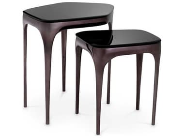 Eichholtz Deacon Black Nickel Set of 2 Side Table EIC117617