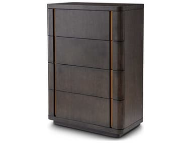 Eichholtz Dresser Modesto Tall Mocha Oak Veneer Drawer EIC117694