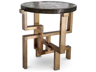 Eichholtz Gee Vintage Brass Side Table EIC117778