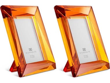 Eichholtz Obliquity L Crystal Orange Glass Set of 2 Picture Frame EIC117972