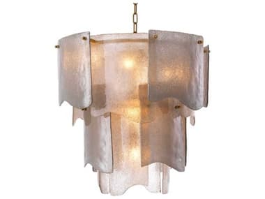 Eichholtz Asinara S Antique Brass Smoke Glass Chandelier EIC117989UL
