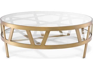Eichholtz Billinghurst Round Brushed Brass Coffee Table EIC118040