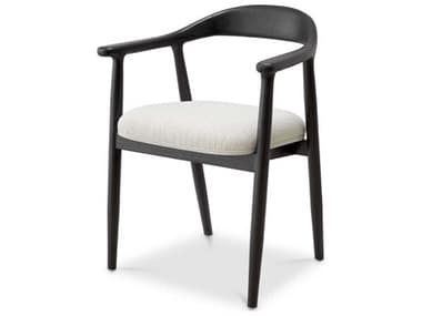 Eichholtz Beale Classic Black Sentier Cream Dining Chair EIC118079