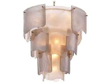 Eichholtz Asinara L Antique Brass Smoke Glass Chandelier EIC118515UL
