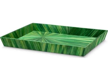 Eichholtz Harvard L Straw Marquetry Green Desk Tray EIC118910