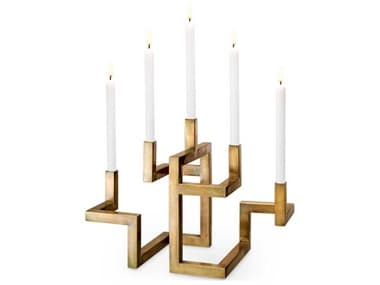 Eichholtz Skyline Vintage Brass Candle Holder EIC119158