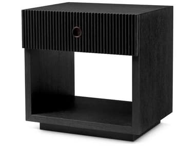 Eichholtz Dimitrios Charcoal Grey Oak Veneer Nightstand EIC119213