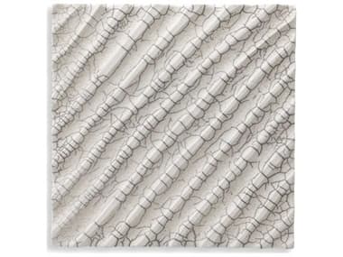 Eichholtz Division Diagonal Raku Ceramic Crackled White Wall Decoration EIC119274