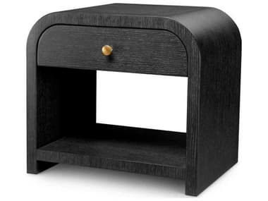 Eichholtz Rhodes Charcoal Grey Oak Veneer Nightstand EIC119511