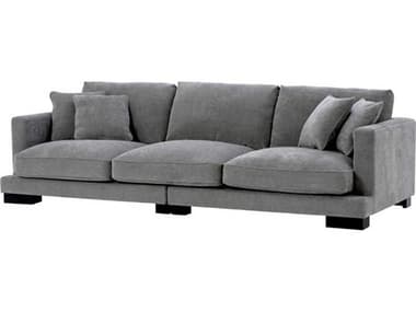 Eichholtz Tuscany Clarck Grey Black Feet Upholstered Sofa EICA112023