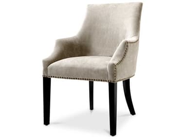 Eichholtz Legacy Black Upholstered Arm Dining Chair EICA112026