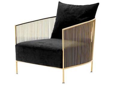 Eichholtz Knox Black Velvet Accent Chair EICA112038