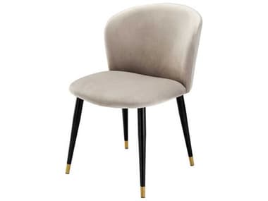 Eichholtz Volante Black Velvet Upholstered Armless Dining Chair EICA113120