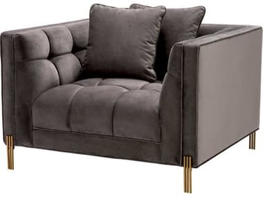 Eichholtz Sienna Gray Velvet Accent Chair EICA113196