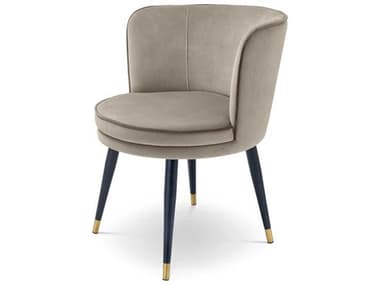 Eichholtz Grenada Black Velvet Upholstered Armless Dining Chair EICA113540