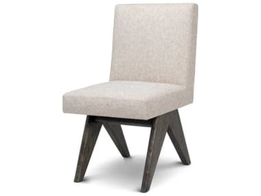 Eichholtz Erudit Solid Wood Natural Upholstered Armless Dining Chair EICA113676