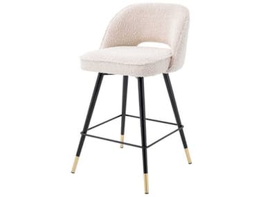 Eichholtz Cliff Boucle Cream Upholstered Swivel Counter Stool Set of 2 EICA114649