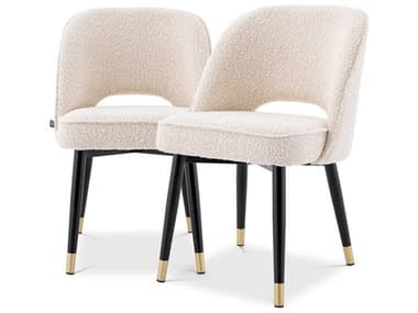 Eichholtz Cliff Black Upholstered Armless Dining Chair Set of 2 EICA114650