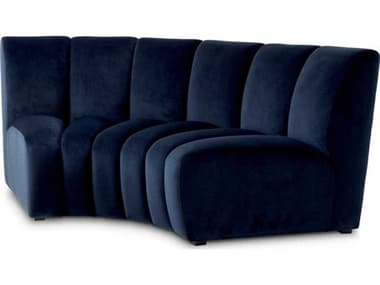 Eichholtz Lando Savona Midnight Blue Velvet Black Feet Upholstered Modular EICA115096