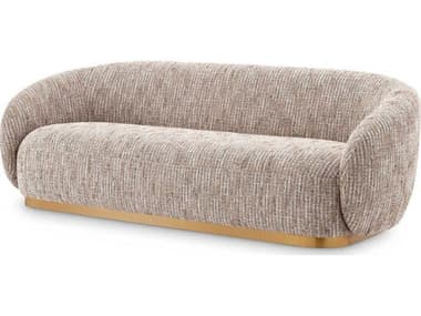 Eichholtz Brice Mademoiselle Beige Brushed Brass Base Upholstered Sofa EICA115323