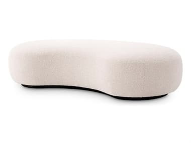 Eichholtz Bjorn Boucle Cream Black Base Upholstered Accent Bench EICA115574