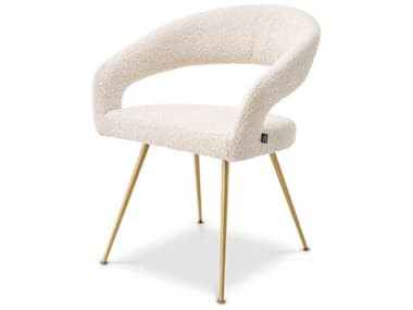 Eichholtz Bravo Gold Upholstered Arm Dining Chair EICA116146
