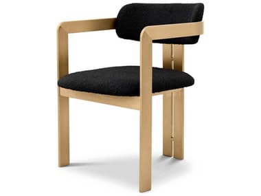 Eichholtz Donato Gold Upholstered Arm Dining Chair EICA116347