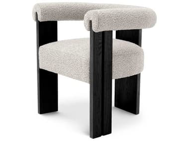 Eichholtz Percy Hardwood Black Upholstered Arm Dining Chair EICA116408