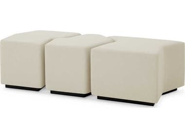 Eichholtz Filbert Reve Cream Upholstered Accent Stool Set of 3 EICA118332