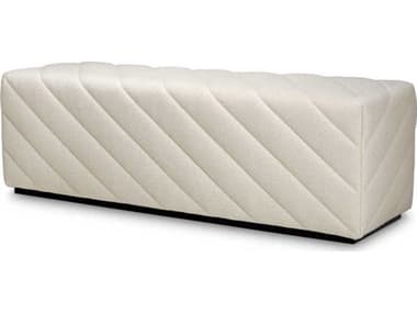 Eichholtz Avellino Reve Cream Black Base Upholstered Accent Bench EICA118348