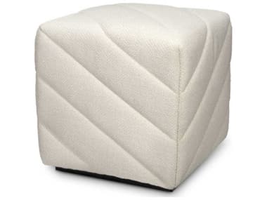 Eichholtz Avellino Reve Cream Black Base Upholstered Accent Stool EICA118349