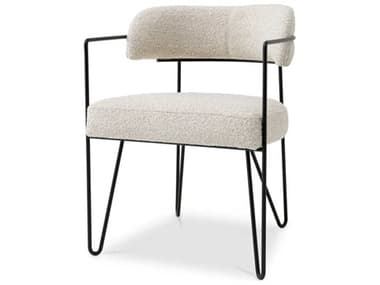 Eichholtz Giuseppe Black Upholstered Arm Dining Chair EICA118718