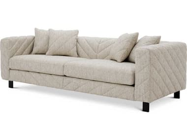 Eichholtz Avellino Splendor Light Grey Black Feet Upholstered Sofa EICA118737