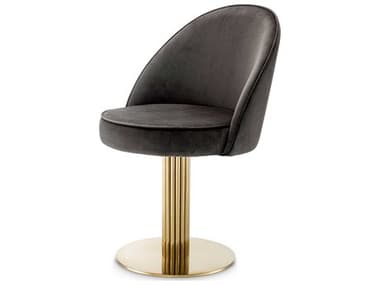 Eichholtz Dorland Gold Velvet Upholstered Armless Dining Chair EICA119129