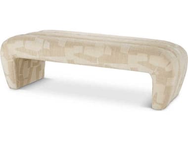 Eichholtz Eastborne Brooklyn Sand Beige Upholstered Accent Bench EICA119202