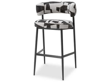Eichholtz Folsom Brooklyn Black Legs Upholstered Bar Stool EICA119217