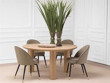 Eichholtz Lombardo Oak Wood Dining Room Set EICLOMBARDODININGSET1