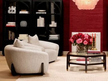 Eichholtz Siderno Chair and Ottoman Set EICSIDERNOLIVINGSET2