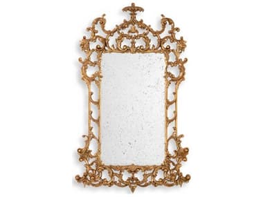 Eichholtz Rococo Antique Gold Mirror Glass Wall Vertical EICTM0049