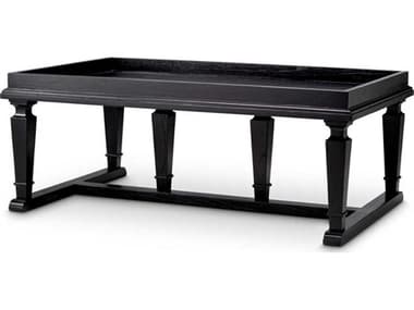 Eichholtz Americana Rectangular Wood Black Veneer Coffee Table EICTM0075