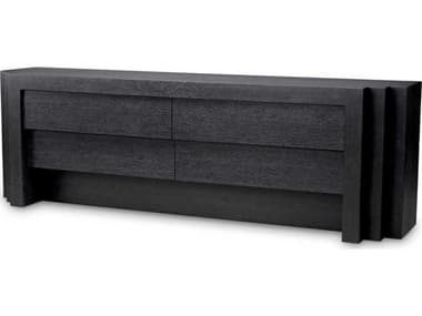 Eichholtz Metropolitan 4-Drawers Gray Oak Wood Dresser EICTM0139